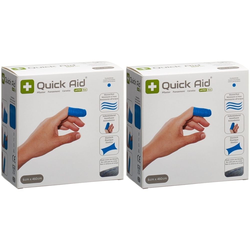 QUICK AID Latexfreie Pflaster blau 6 x 460 cm