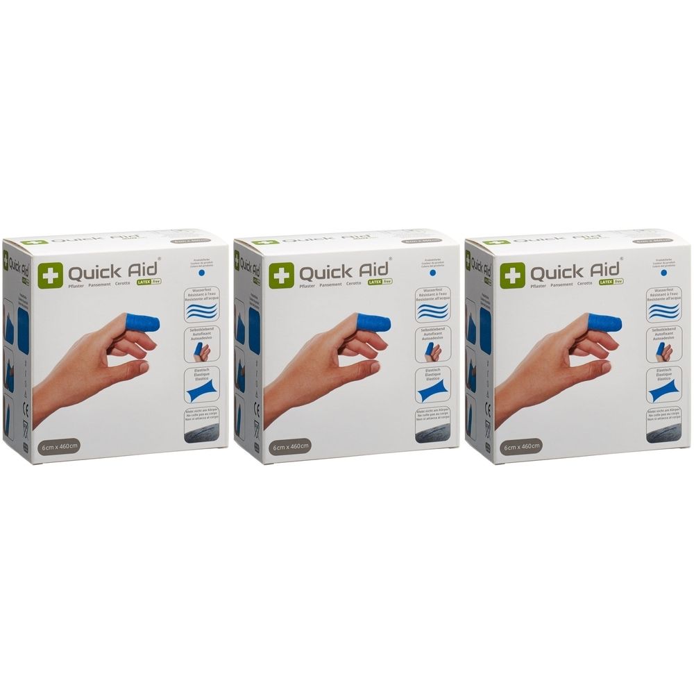 QUICK AID Latexfreie Pflaster blau 6 x 460 cm