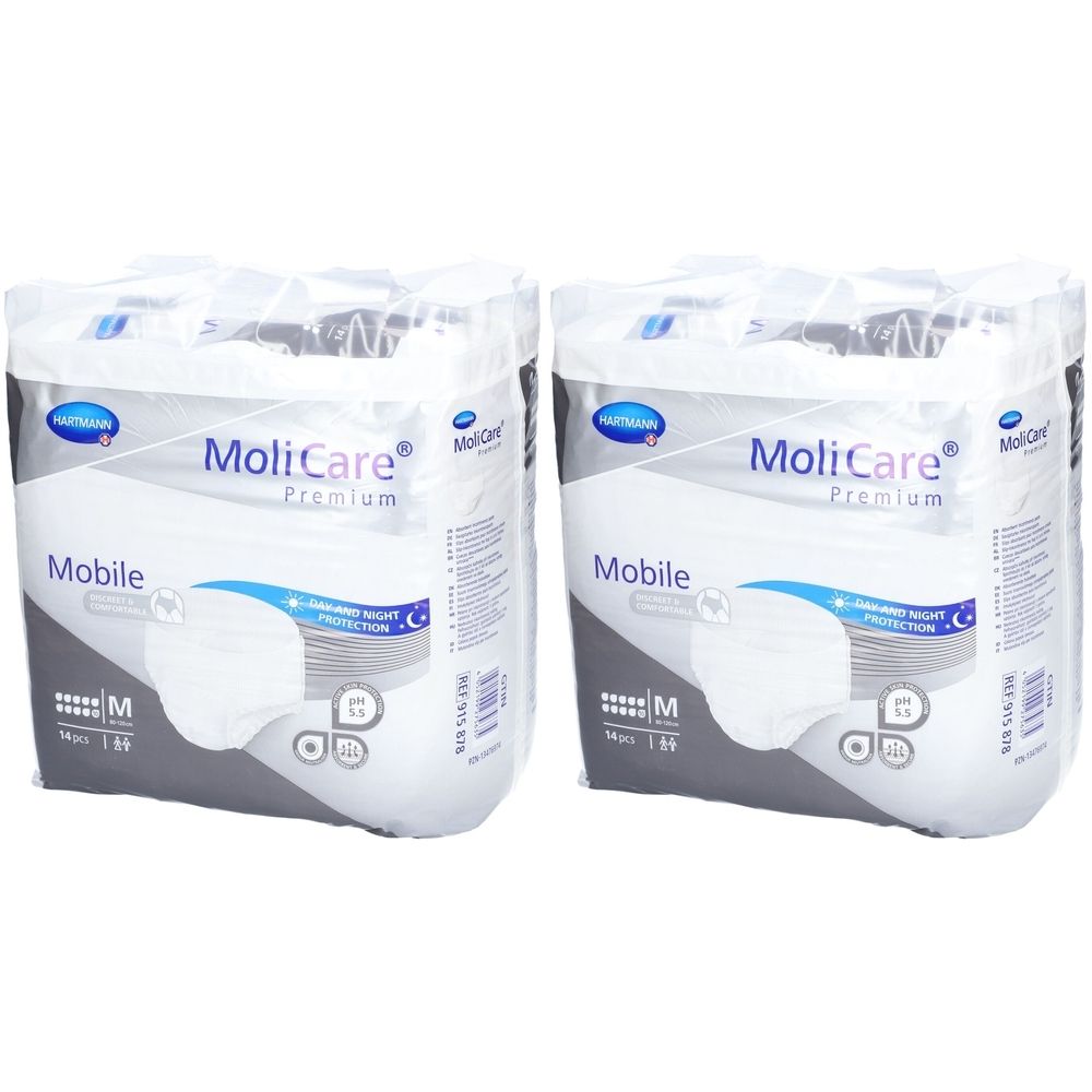 HARTMANN Molicare® Premium Mobile - Inkontinenz-Unterwäsche Größe M - 10 Tropfen