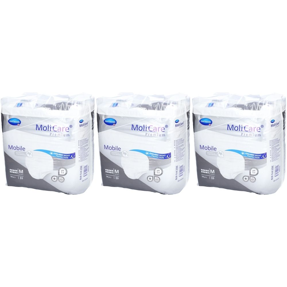 HARTMANN Molicare® Premium Mobile - Inkontinenz-Unterwäsche Größe M - 10 Tropfen
