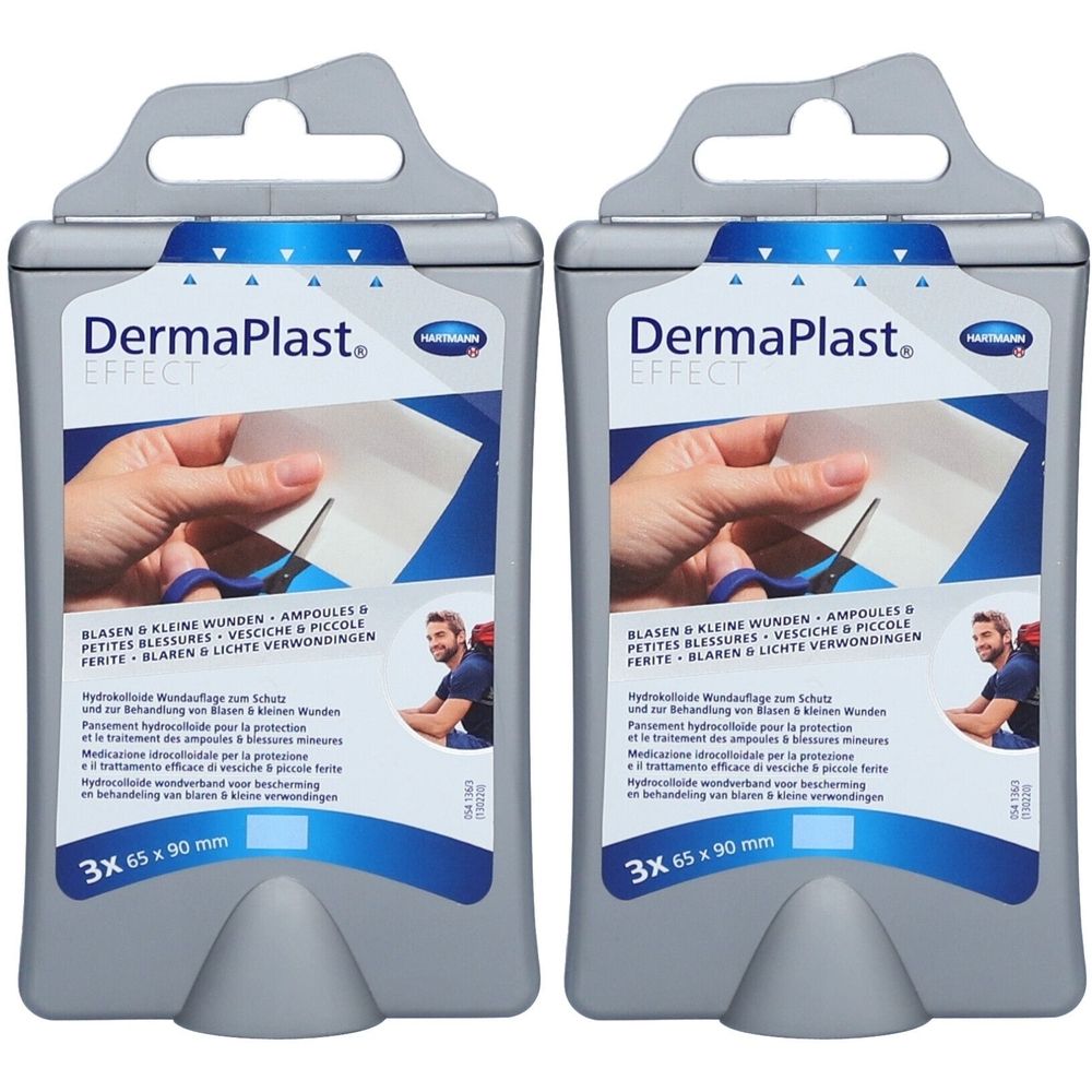HARTMANN DermaPlast® Effect Pflaster Blasen und kleine Wunden - 65 mm x 90 mm