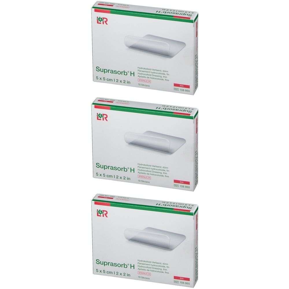 Suprasorb® H Dünnes Hydrokolloid-Pflaster 5 x 5 cm