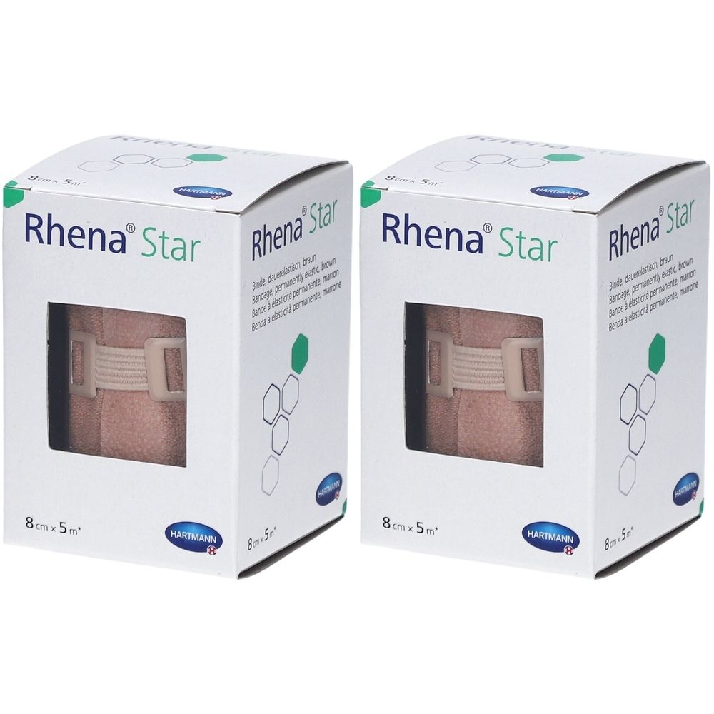 HARTMANN Rhena® Star dauerelastische Binden 8 cm x 5 m braun
