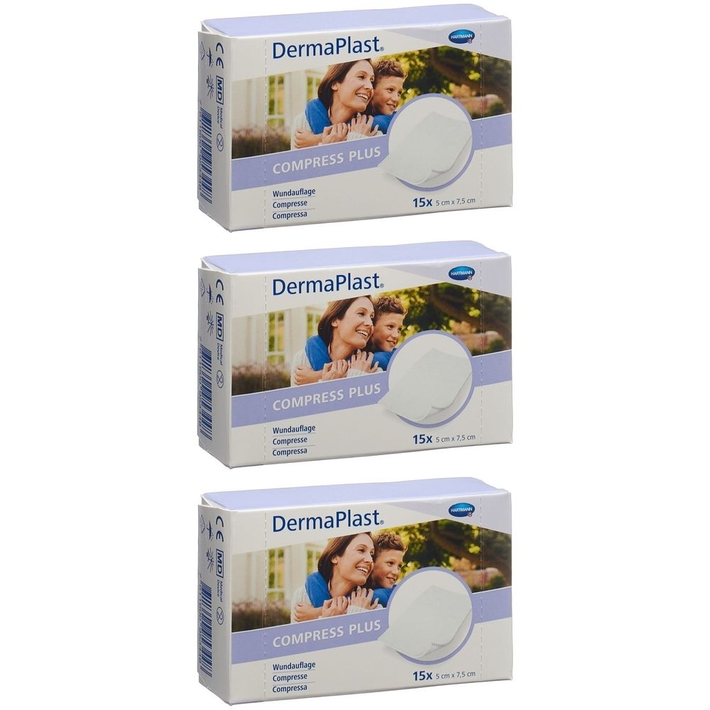 HARTMANN Dermaplast® Kompresse Plus 5 x 7,5 cm