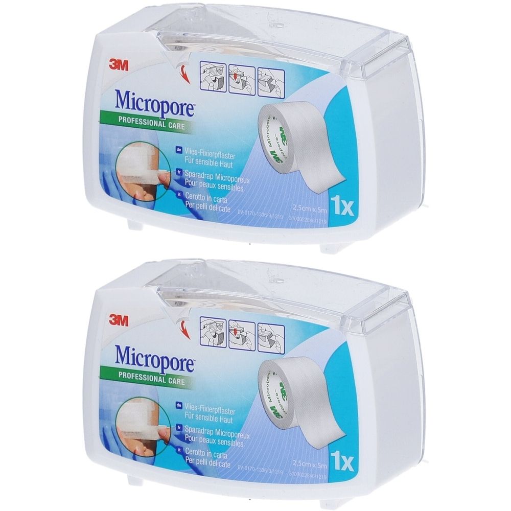 3M™ Micropore™ Pansement hypoallergénique en polaire 2,5 cm x 5 m