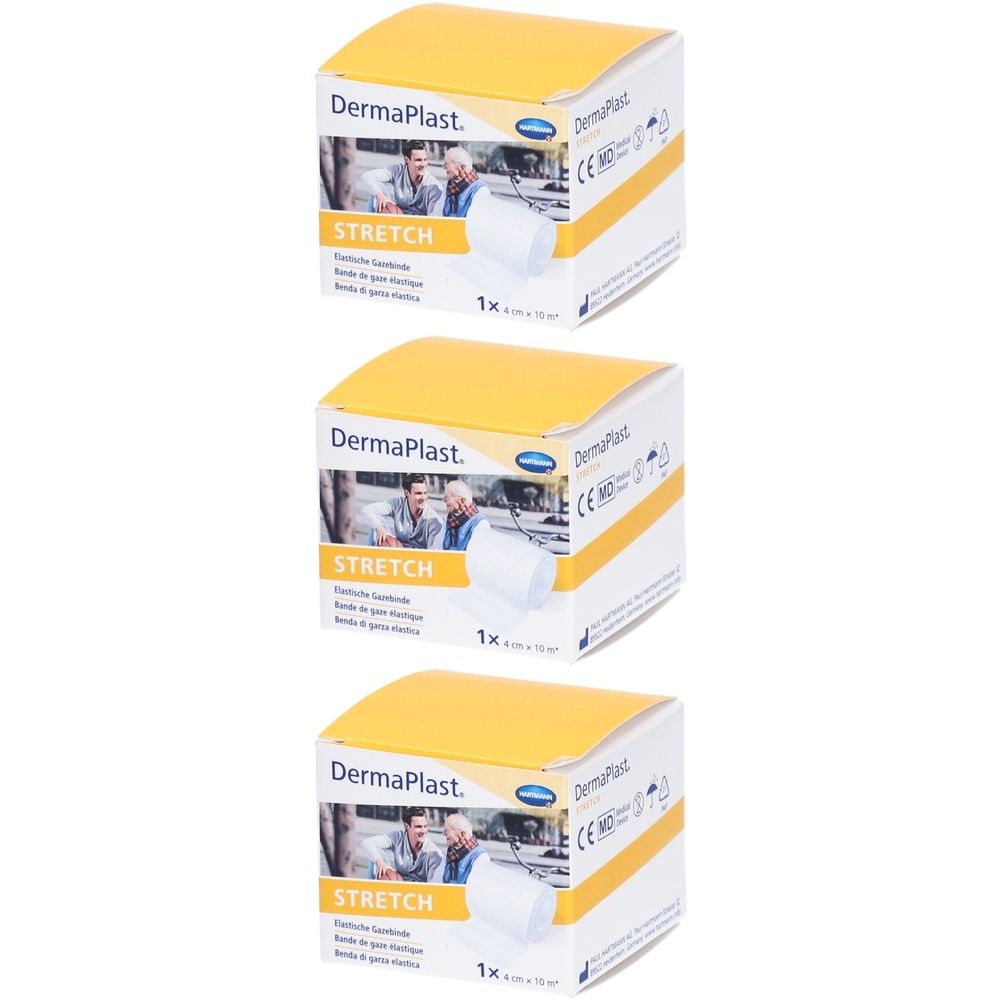 HARTMANN Dermaplast® Stretch Bande de gaze élastique 4 cm x 10 m