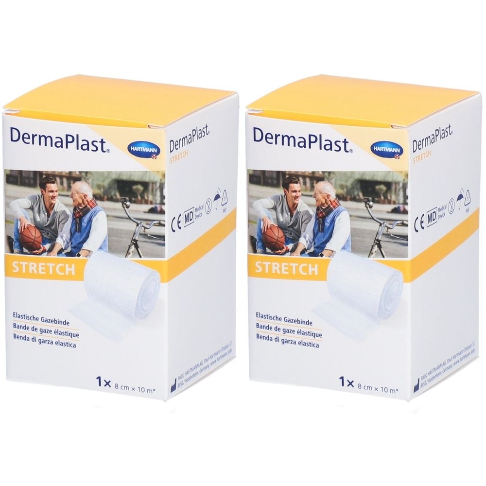 HARTMANN Dermaplast® Stretch Elastische Gazebinde 8 cm x 10 m