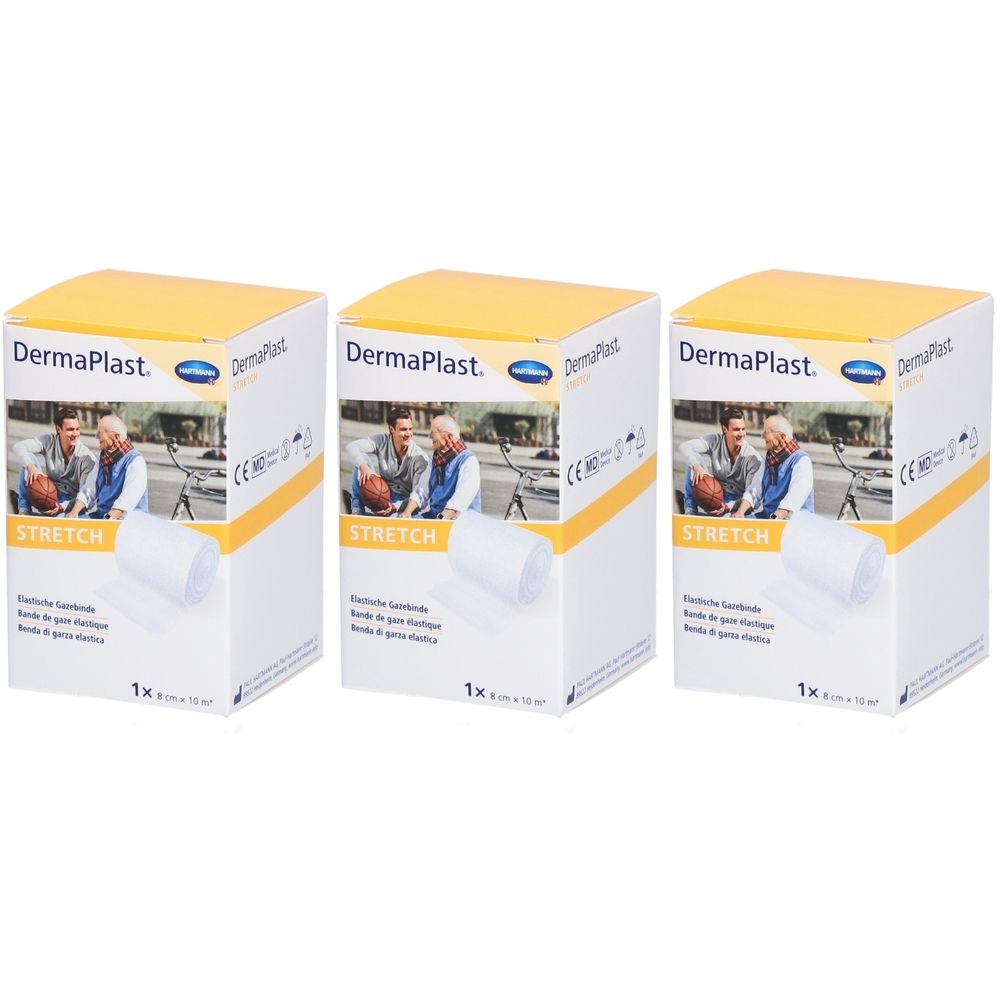 HARTMANN Dermaplast® Stretch Elastische Gazebinde 8 cm x 10 m