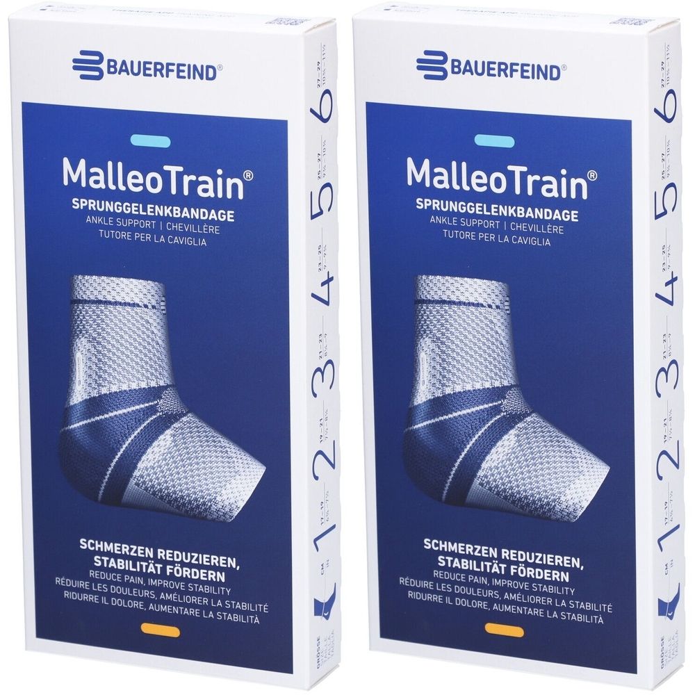 MALLEOTRAIN Sprunggelenkbandage Größe 3 links Titanium