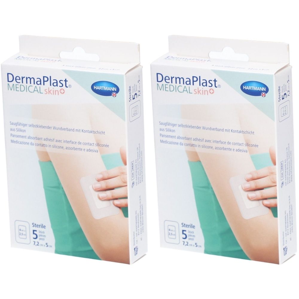 HARTMANN Dermaplast® Medical Skin+ Vliespflaster 7,2 x 5 cm