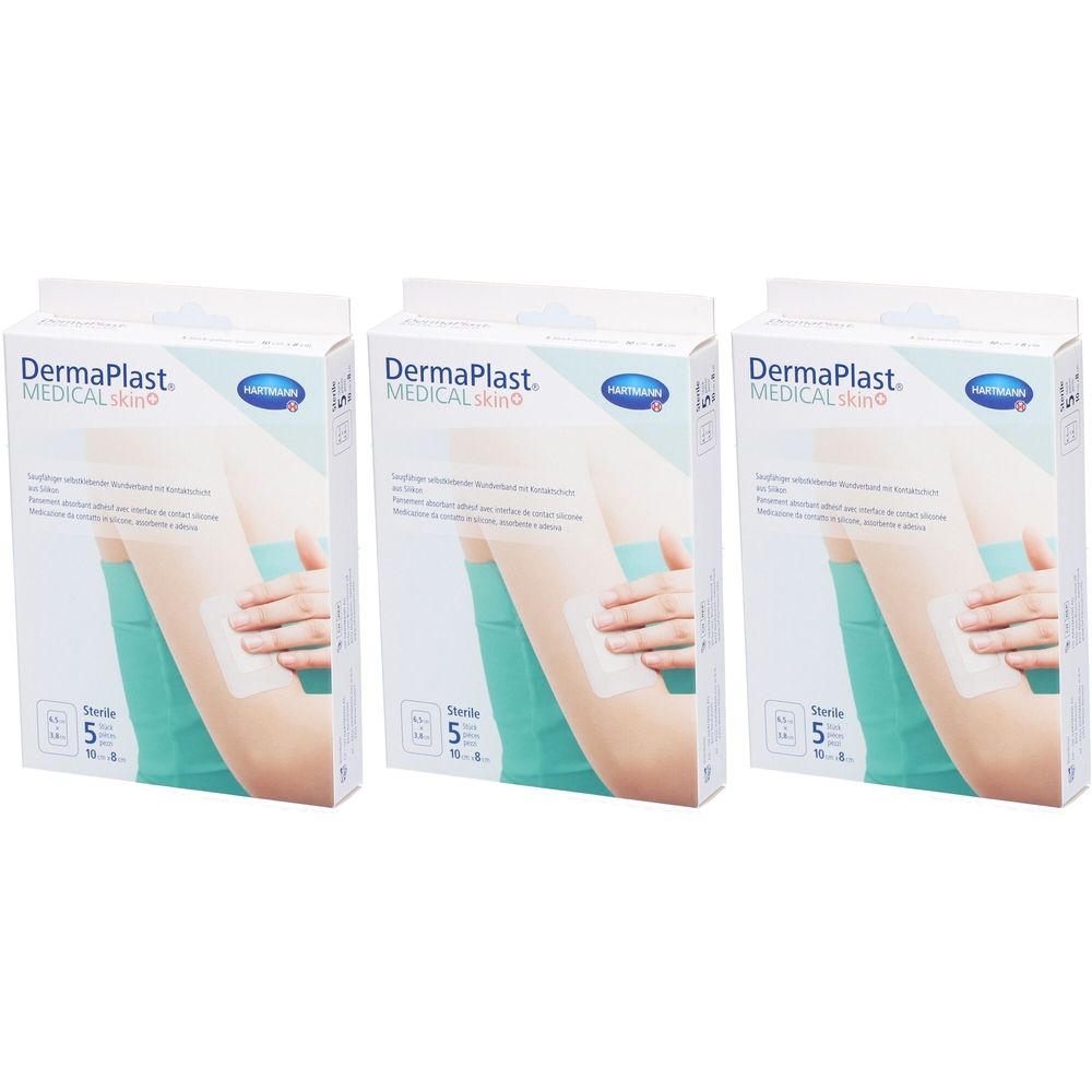 HARTMANN Dermaplast® Medical Skin+ Pansement en non-tissé 10 x 8 cm