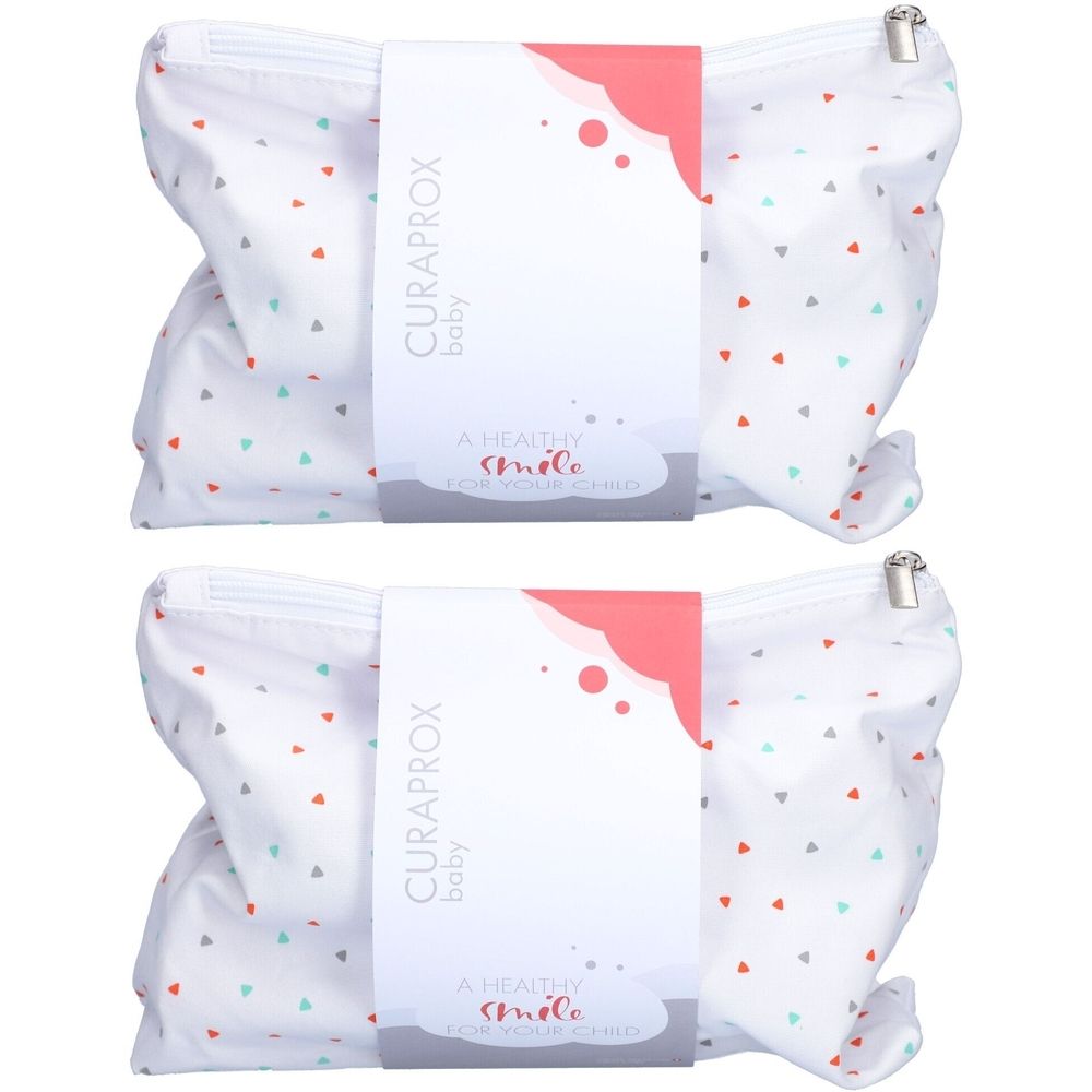 CURAPROX Baby Set Gr. 0 pink – Zahnbürste, Beissring & Schnuller
