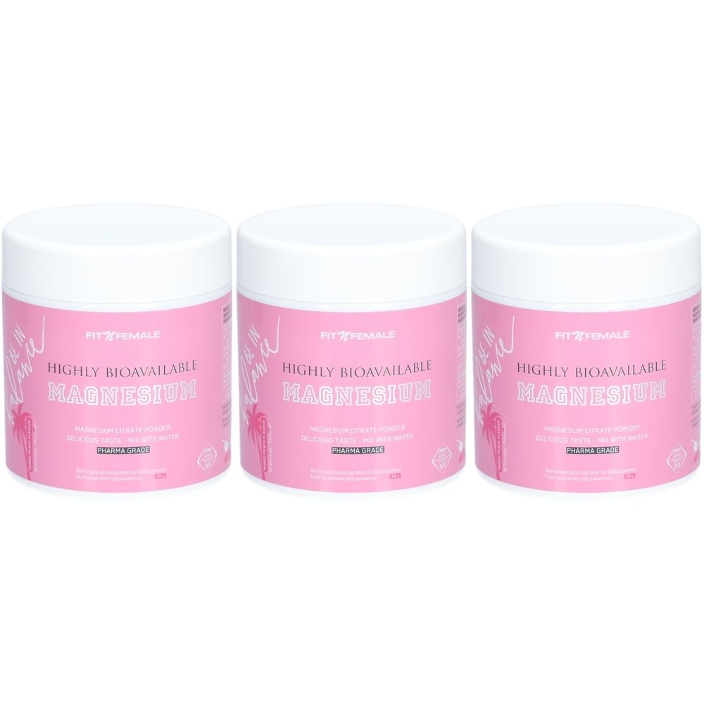 FitnFemale Magnésium Citrate Poudre Hautement Biodisponible