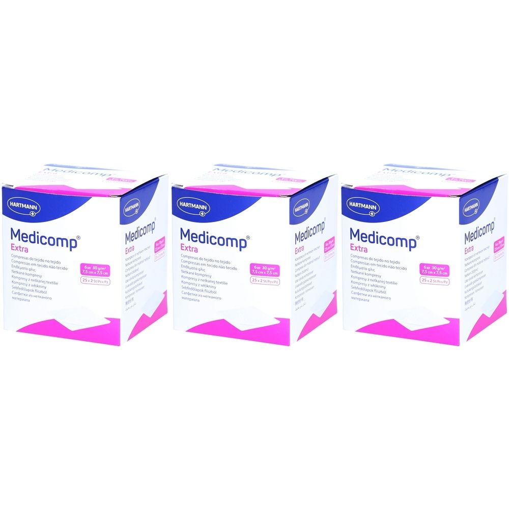 HARTMANN Medicomp® Extra Sterile Vliesstoffkompressen 7,5 x 7,5 cm