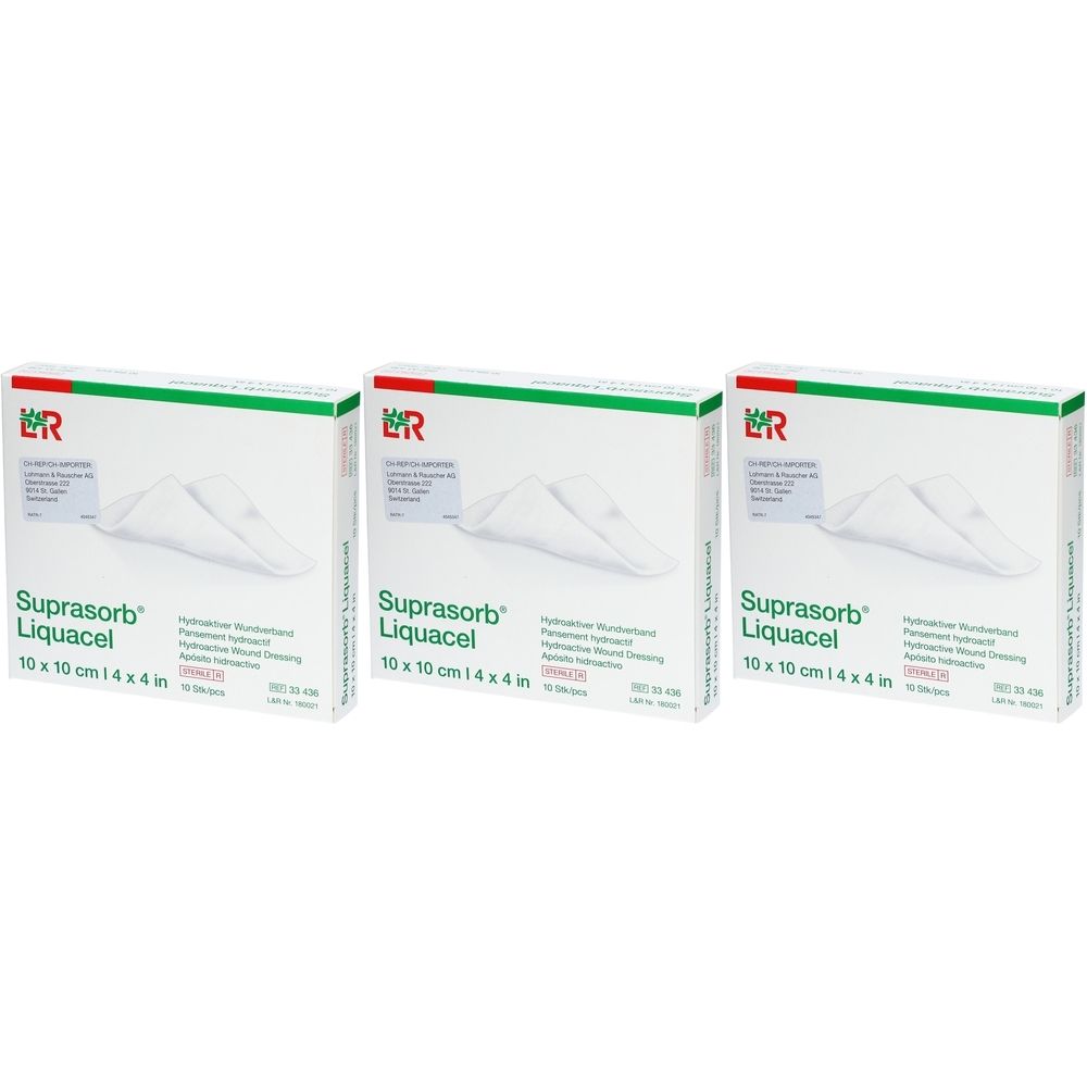 L&R Suprasorb Liquacel  Pansement hydroactif 10 x 10cm