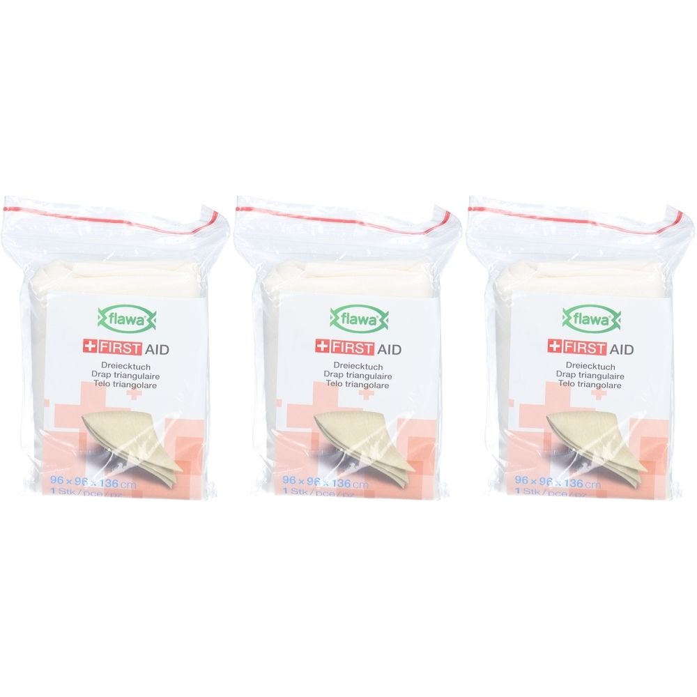 flawa® First Aid Drap triangulaire 96 x 96 x 136 cm