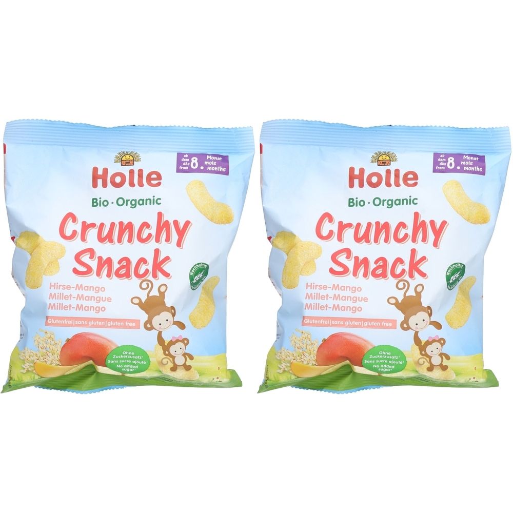 HOLLE Kids Crunchy Snack Millet-Mangue bio