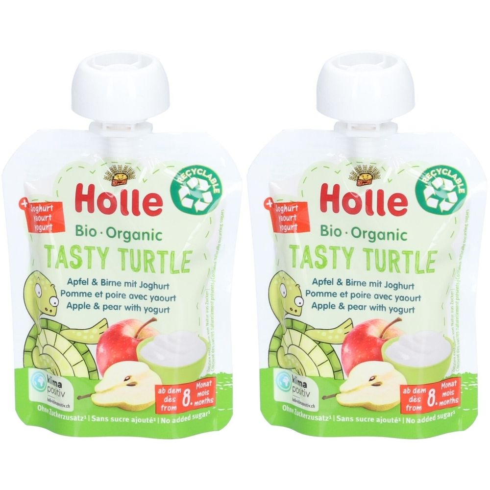 Holle Bio Tasty Turtle, Apfel & Birne mit Joghurt