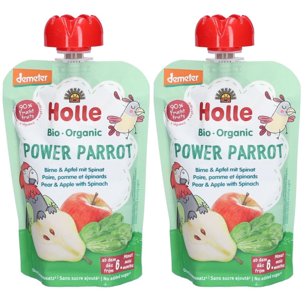 Holle Bio Power Parrot, Birne, Apfel und Spinat