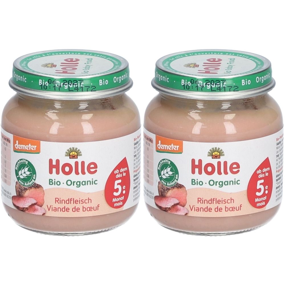 HOLLE Bio Petit pot bébé à la viande de bœuf - Dès le 5 ème mois