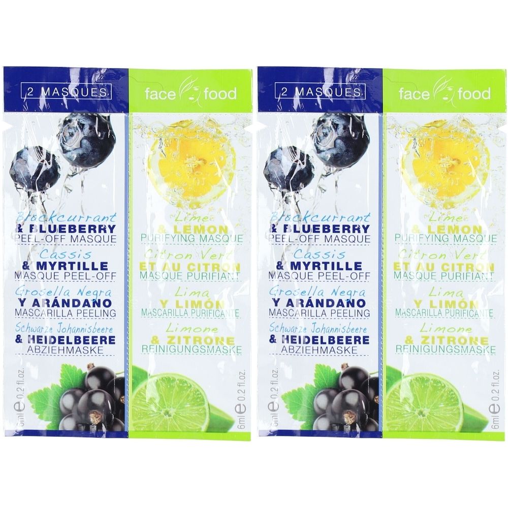 Face Food Peel-off-Maske Heidelbeere und Reinigungsmaske Limette