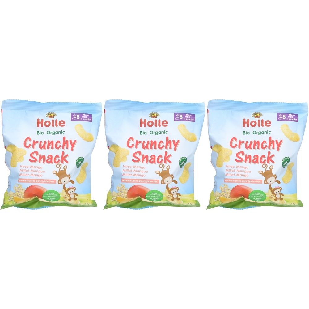 HOLLE Kids Crunchy Snack Millet-Mangue bio