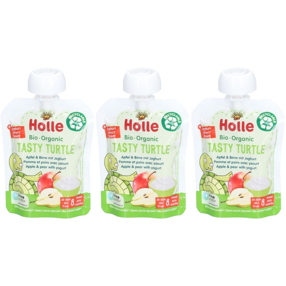 Holle Bio Tasty Turtle, Apfel & Birne mit Joghurt