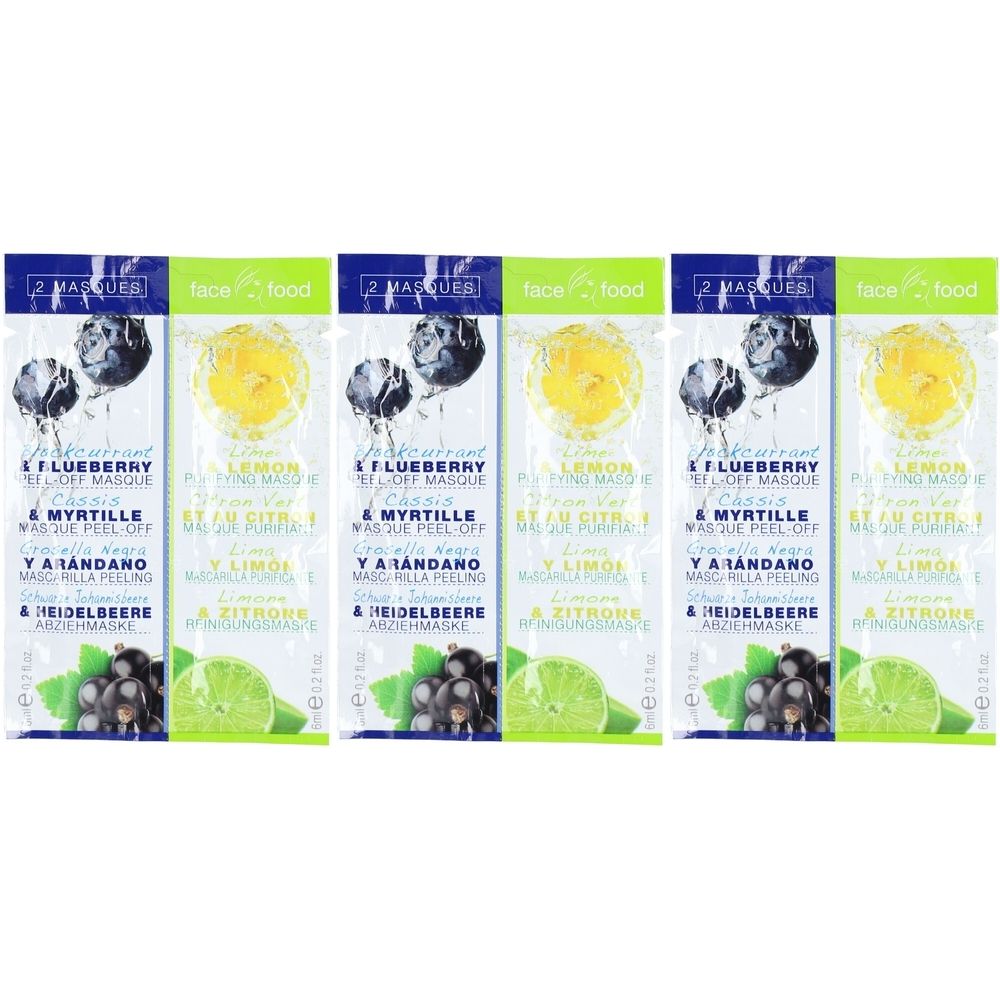 Face Food Peel-off-Maske Heidelbeere und Reinigungsmaske Limette