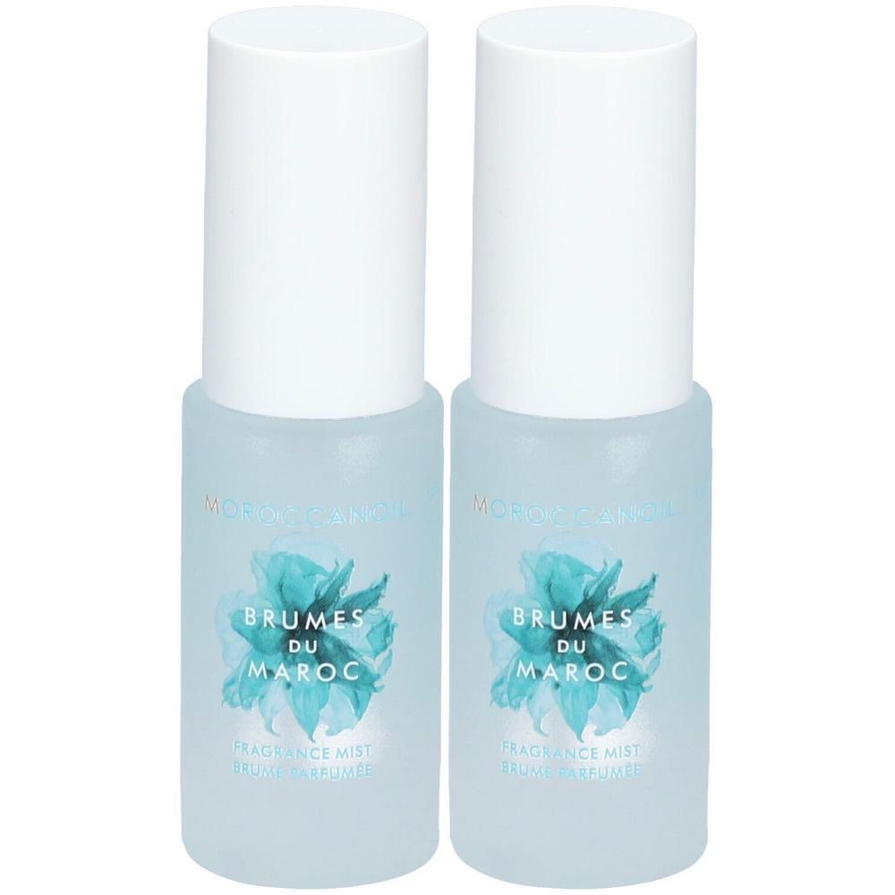 Deux flacons de brume pour cheveux et corps Moroccanoil Brumes du Maroc.