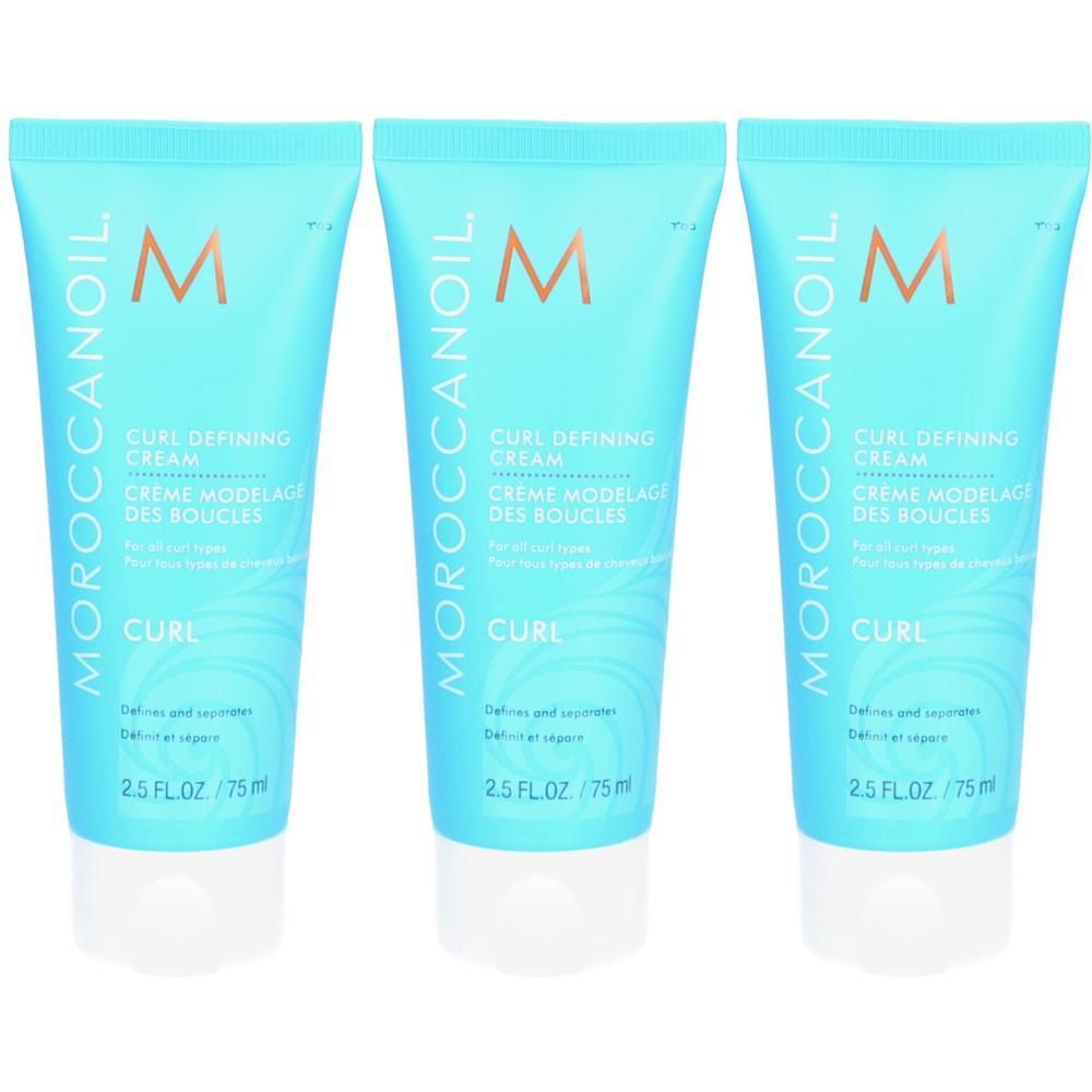Trois tubes de Moroccanoil Curl Defining Cream, 75ml.