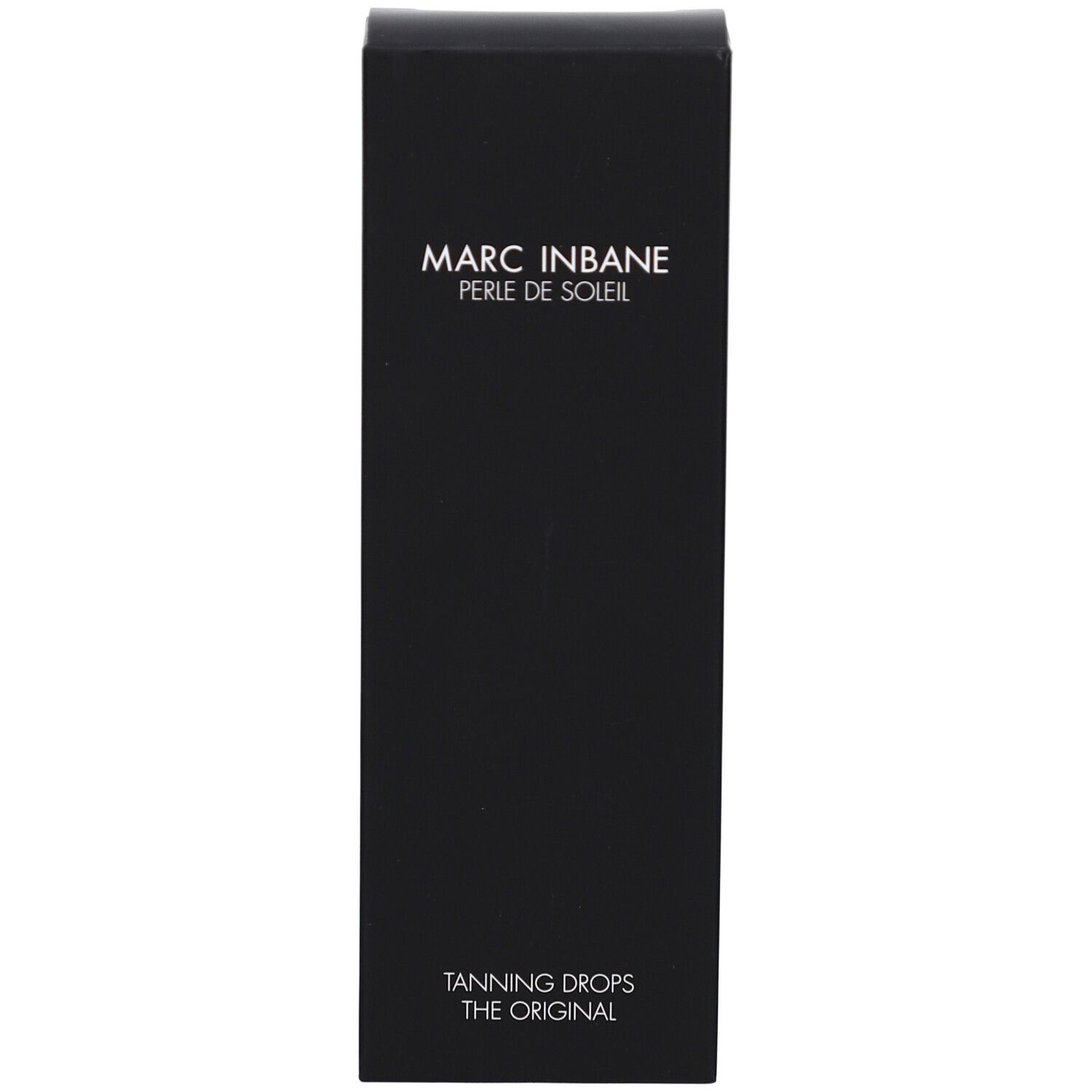 Boîte noire. Texte: Marc Inbane, Perle de Soleil, Tanning Drops The Original.