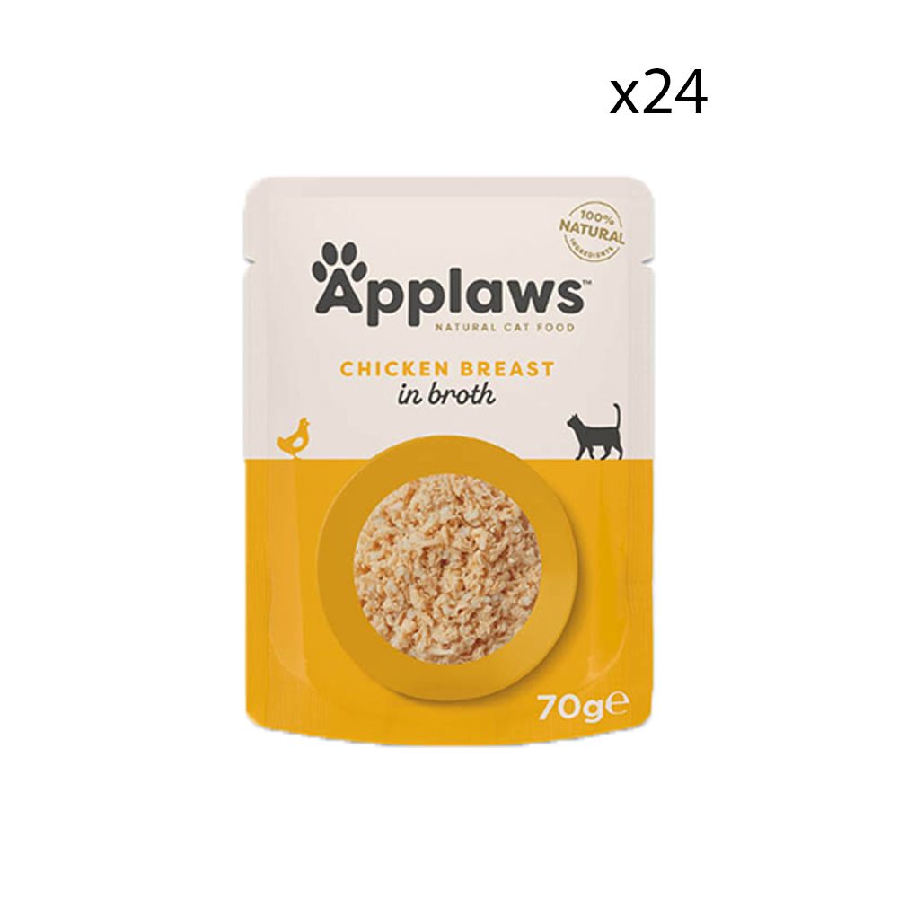 Applaws Hühnerbrust in Brühe, 70g Beutel. Natürliches Katzenfutter.