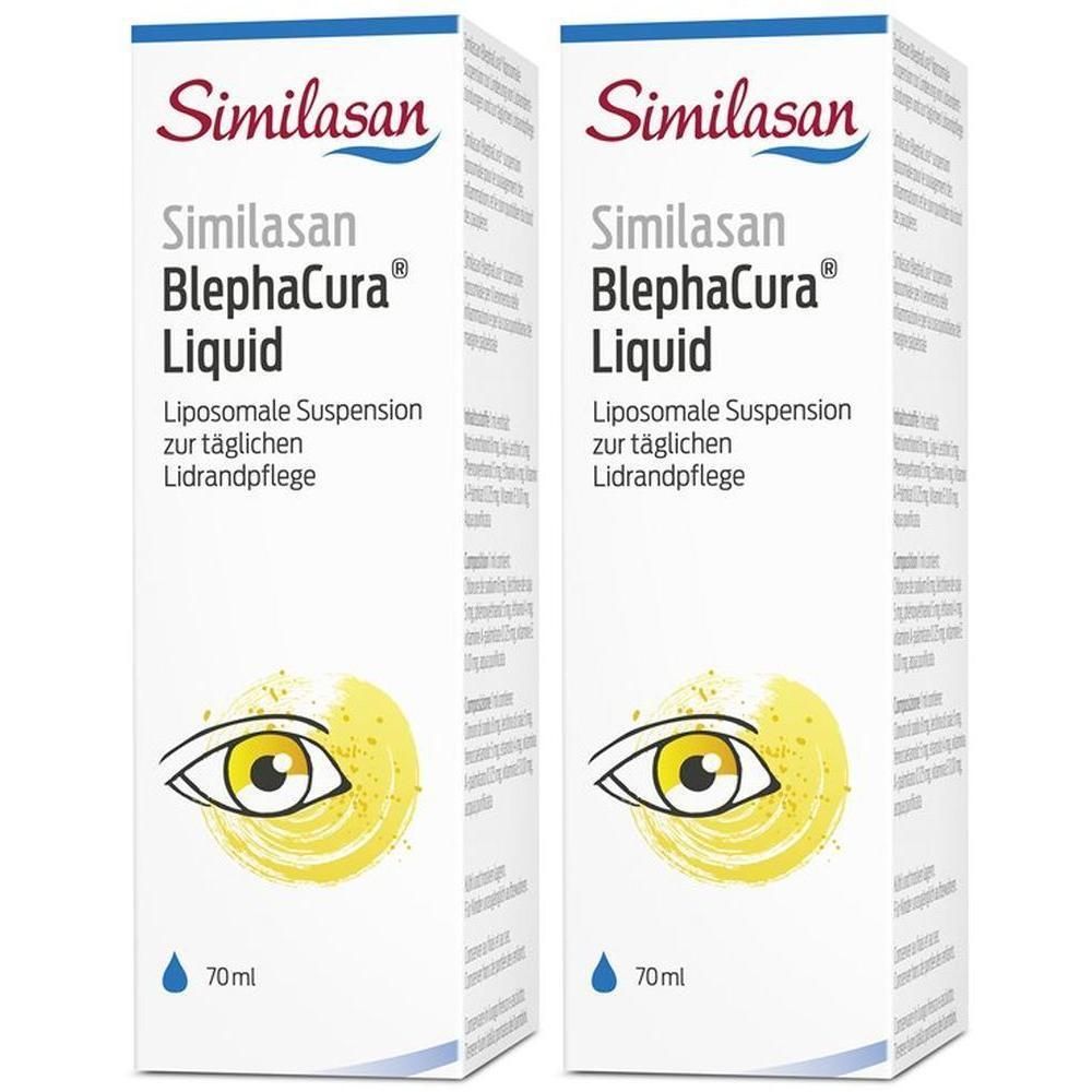 Zwei Packungen Similasan BlephaCura Liquid, 70ml. Liposomale Suspension zur täglichen Lidrandpflege.
