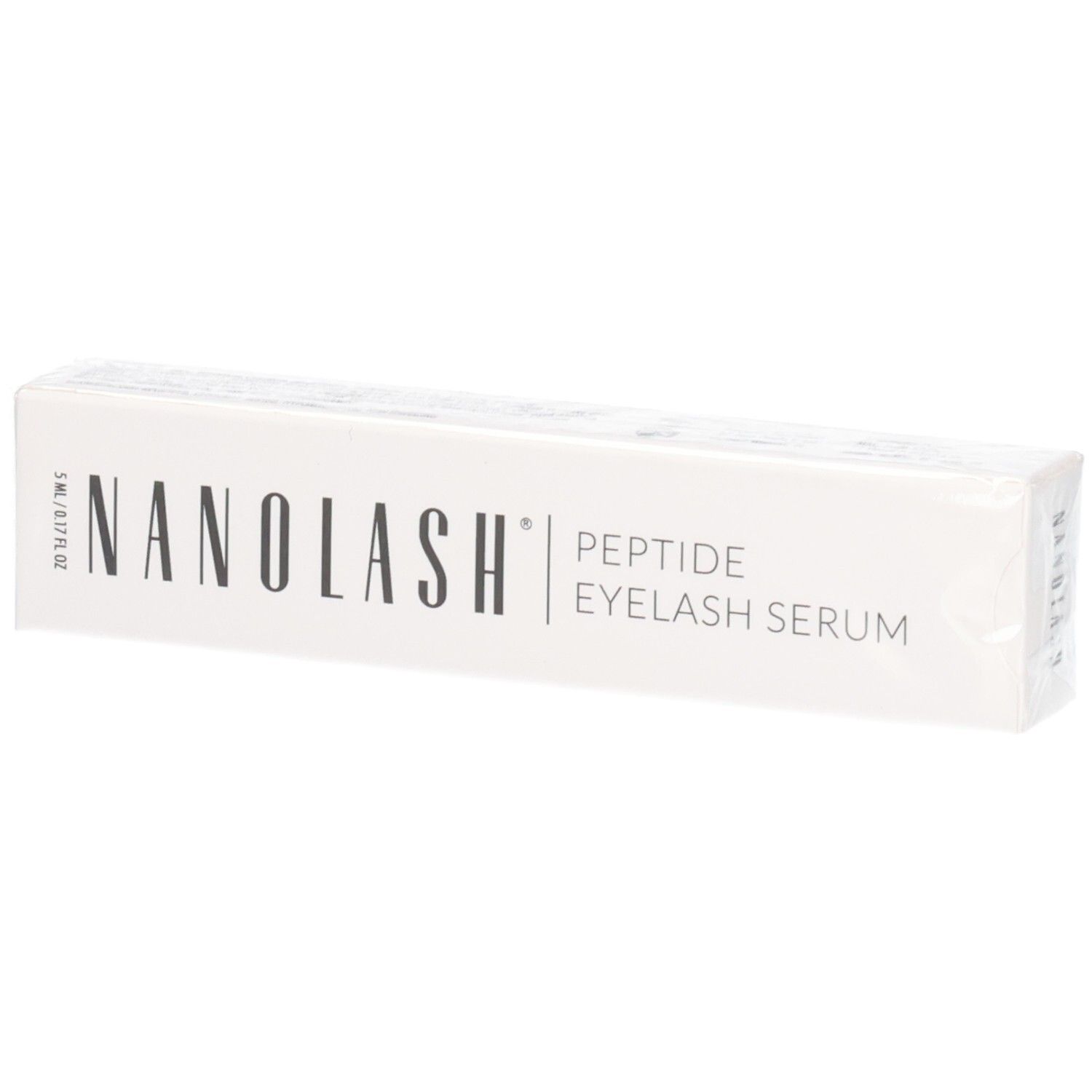 Weiße Verpackung für Nanolash Peptide Eyelash Serum, 5 ml / 0.17 fl. oz.