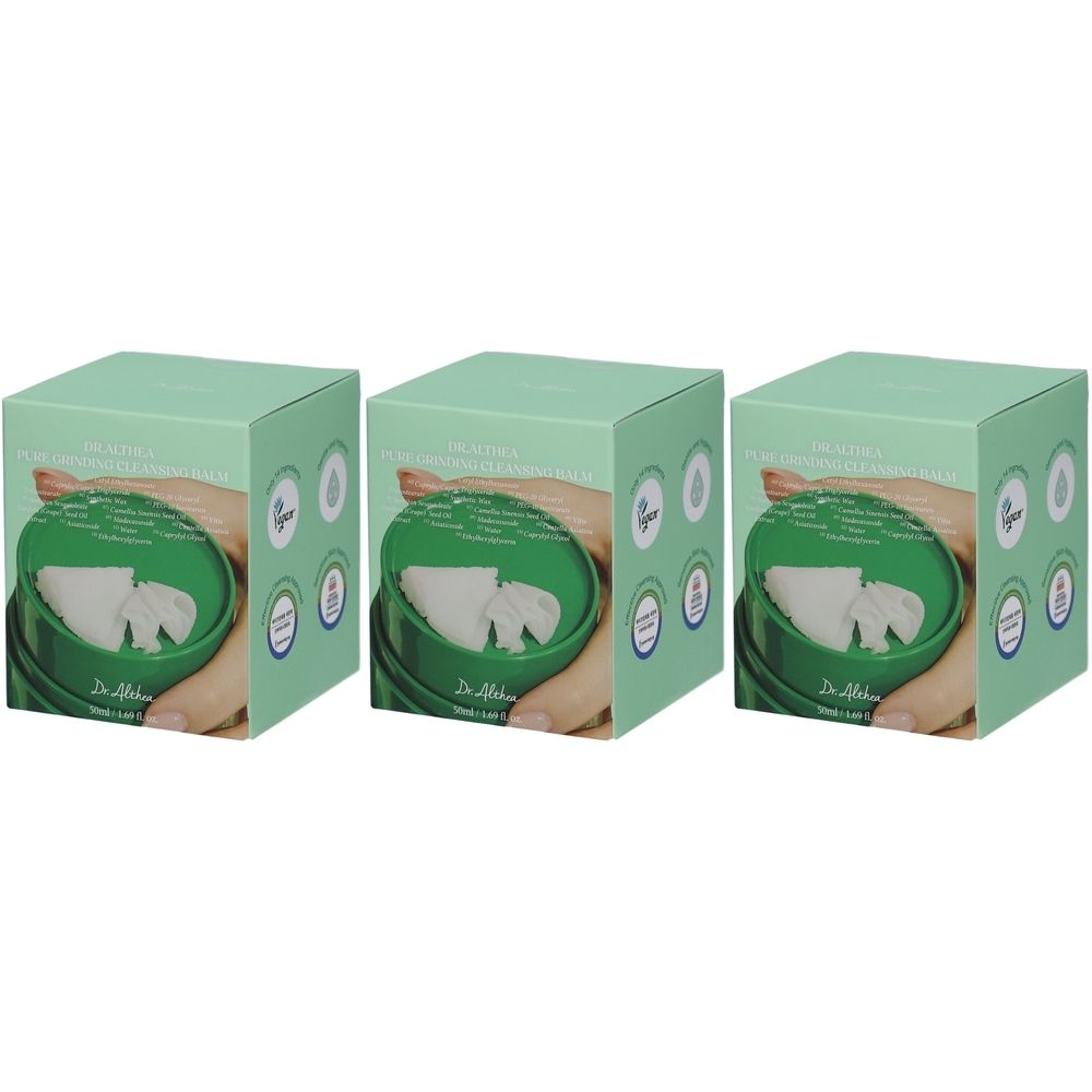 Drei grüne quadratische Kartons. Auf jedem Karton ist ein grüner Behälter mit weißen Tüchern abgebildet. Text und Logos.