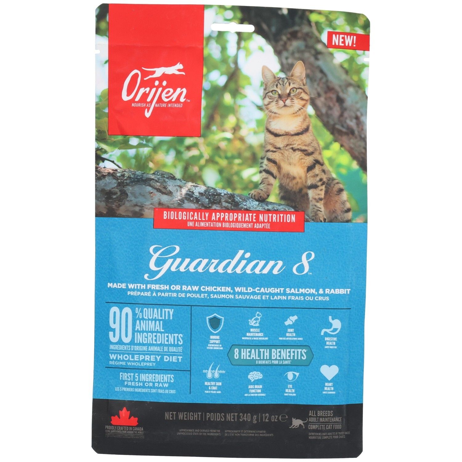 Rückseite eines ACANA Adult Small Breed Rezept Hundefutter-Beutels mit Zutaten und Nährwertangaben.