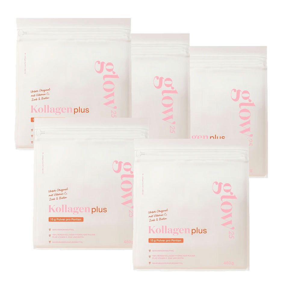 Glow25® Collagen Plus [450g] - mit Vitamin C, Zink und Biotin