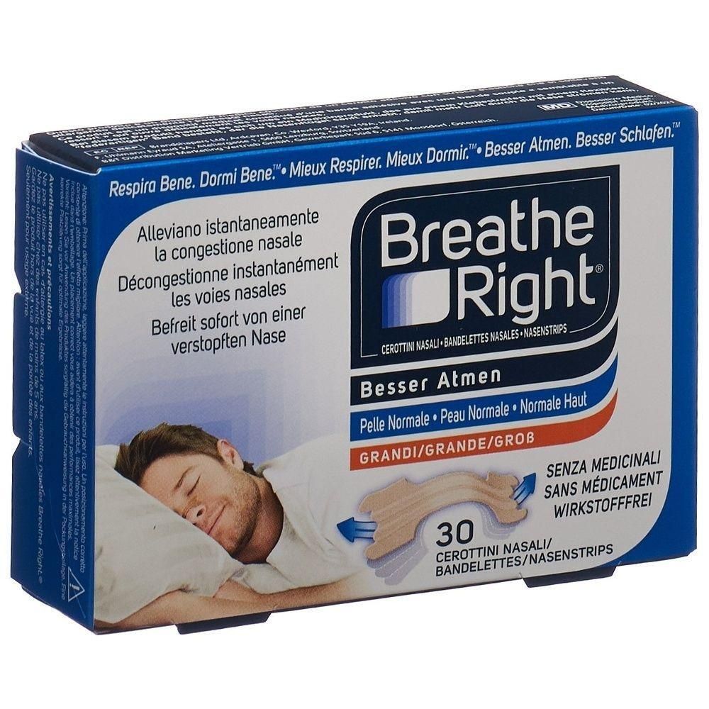 Besser Atmen Breathe Right Nasenstrips beige, groß