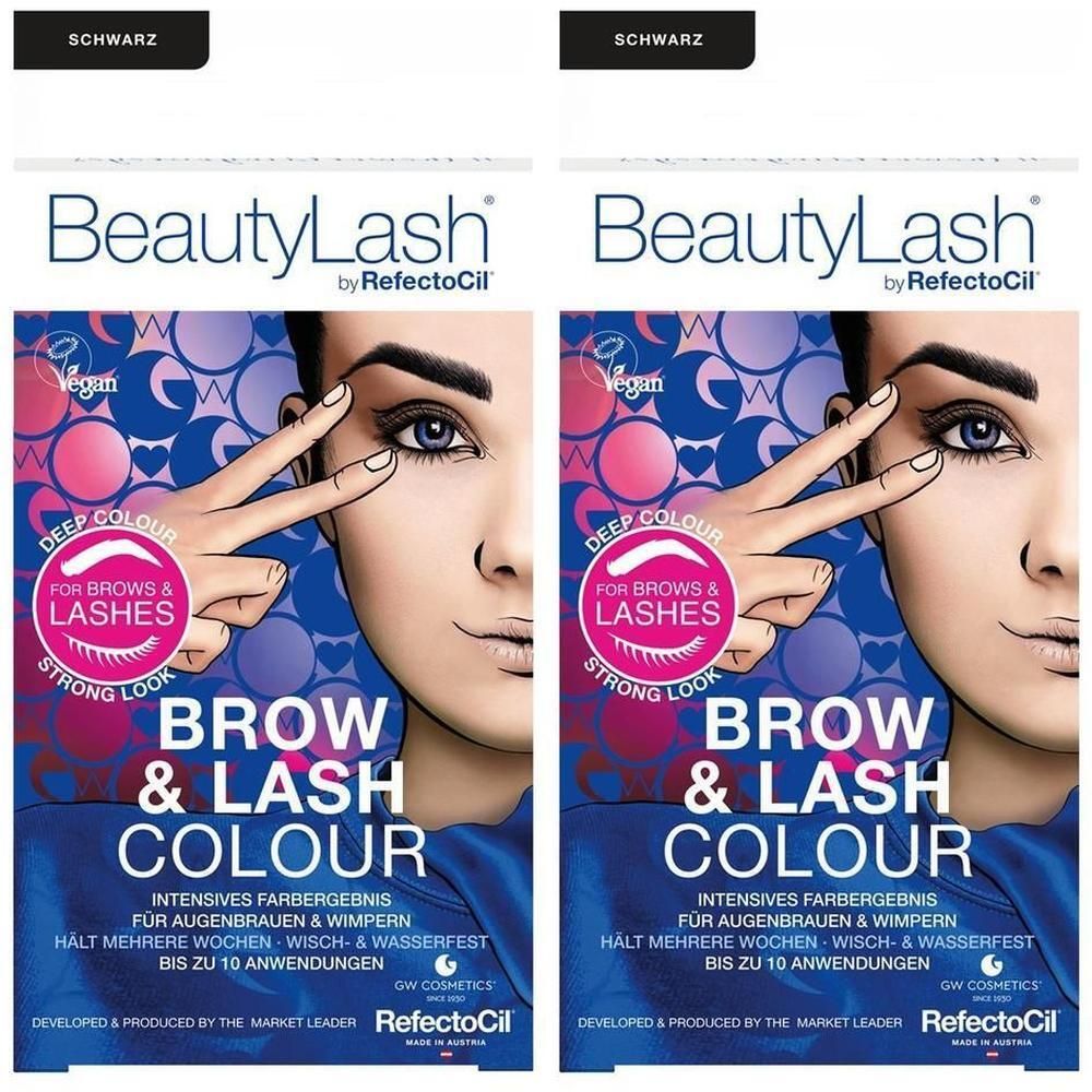 BeautyLash Augenbrauen- und Wimpernfarbe Schwarz. Für intensive Farbe und starken Look.