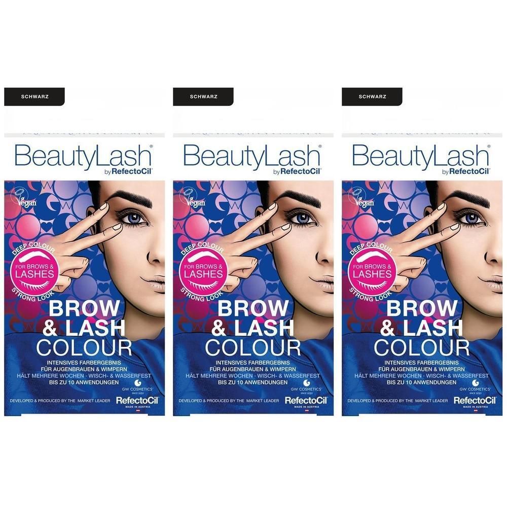 BeautyLash Brow & Lash Colour Schwarz: Intensive Augenbrauen- und Wimpernfarbe für tiefen Farbton und starken Look.