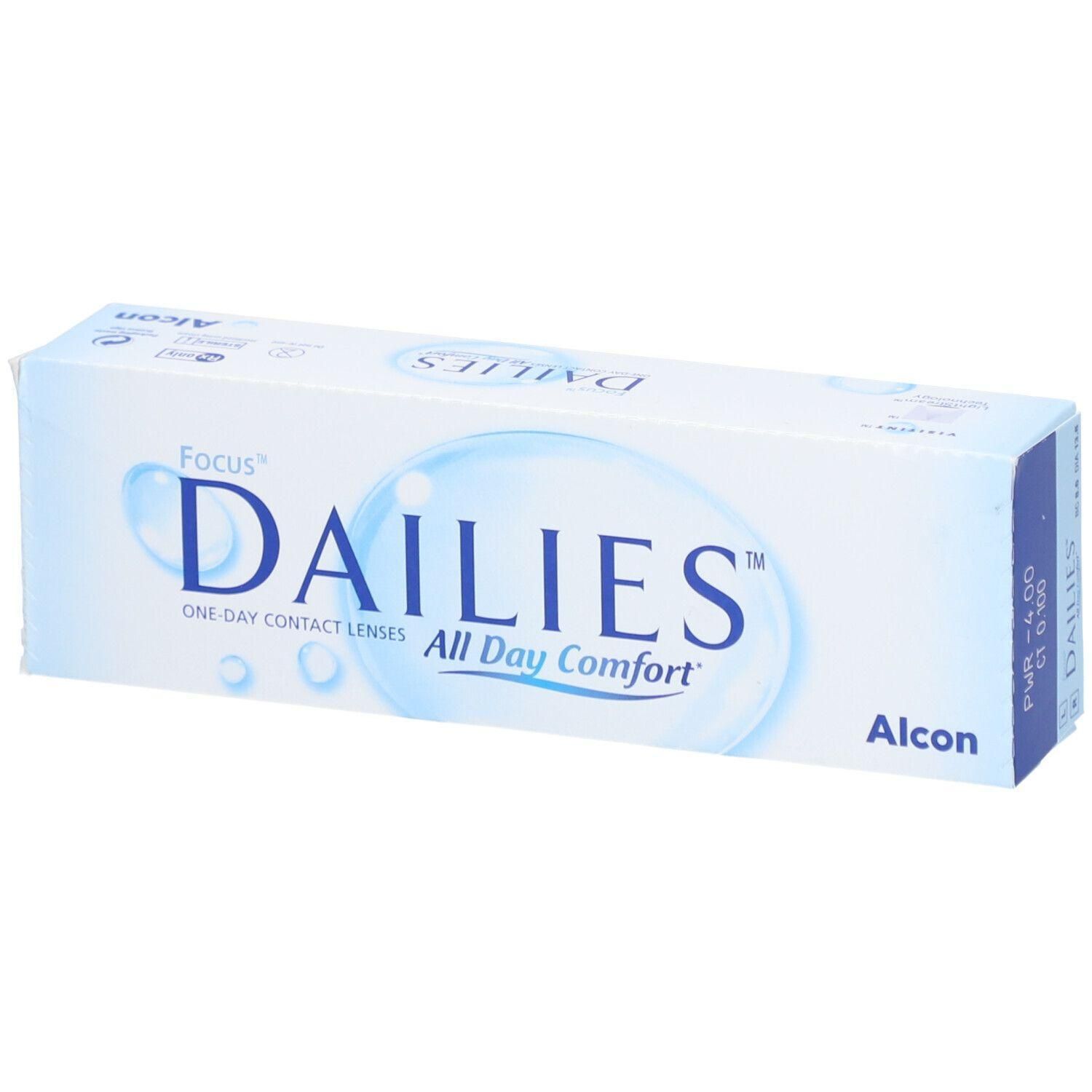 Alcon FOCUS DAILIES All Day Comfort Ein-Tages-Kontaktlinsen, 12er Packung.