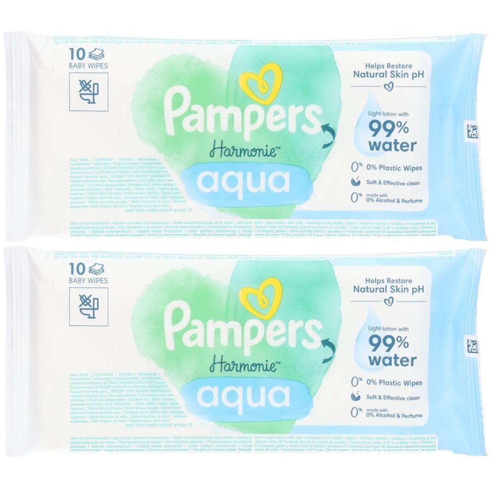 Pampers Harmonie Aqua Lingettes Bébé 99% Eau