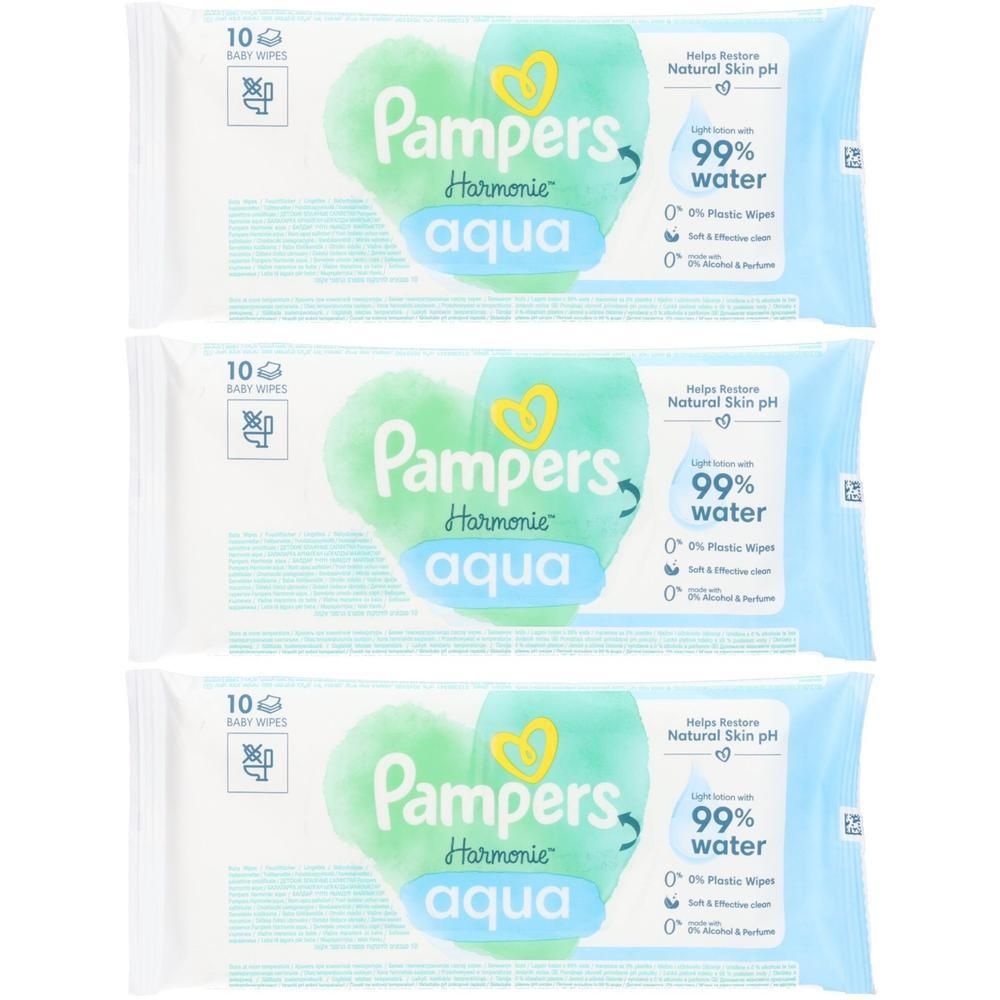 Pampers Harmonie Aqua Lingettes Bébé 99% Eau