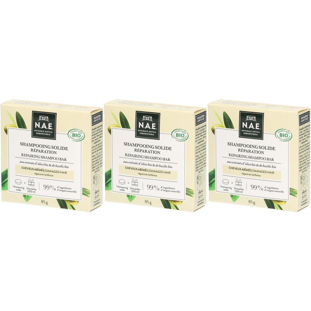 Drei Flaschen Bübchen Baby Shampoo Sensitiv mit Seehund-Motiv.
