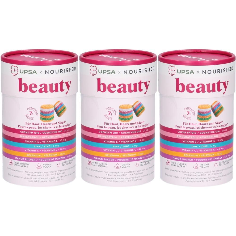 UPSA x Nourished Beauty : Gommes pour la peau, les cheveux et les ongles
