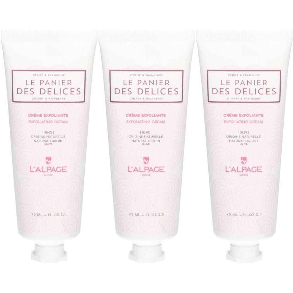 Drei Tuben Peeling-Creme von L'Alpage, 75ml.