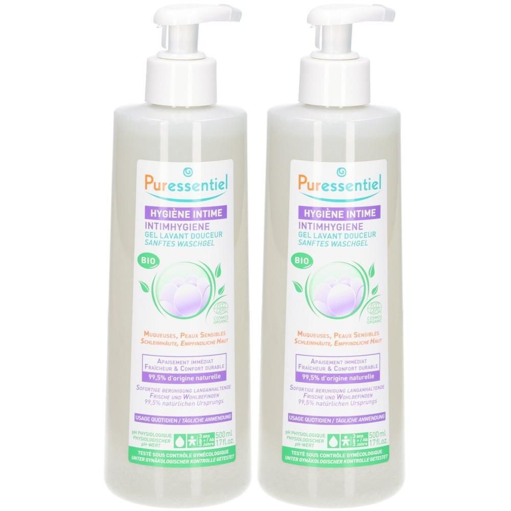 Zwei Pumpflaschen Puressentiel Intimhygiene Gel Lavant Douceur.
