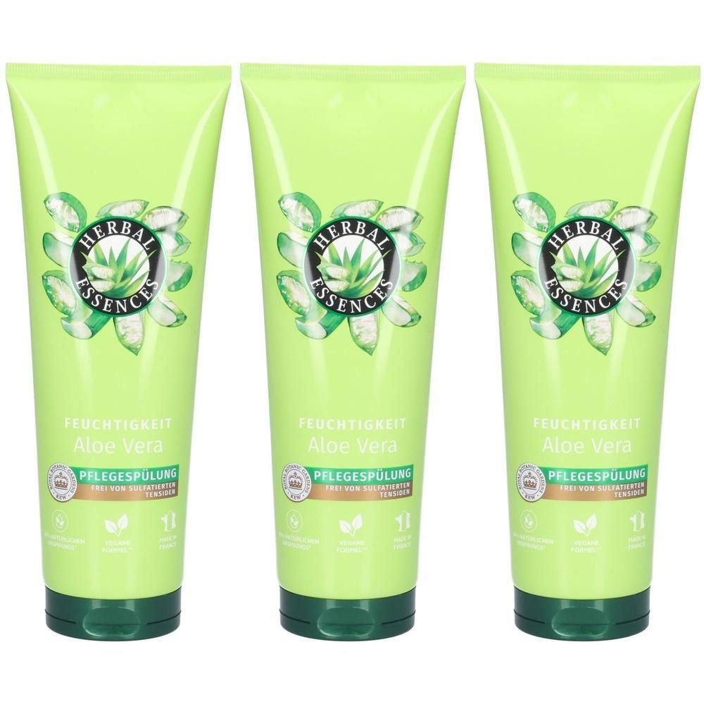 Drei Flaschen Herbal Essences Aloe Vera Pflege-Spülung, 1L.