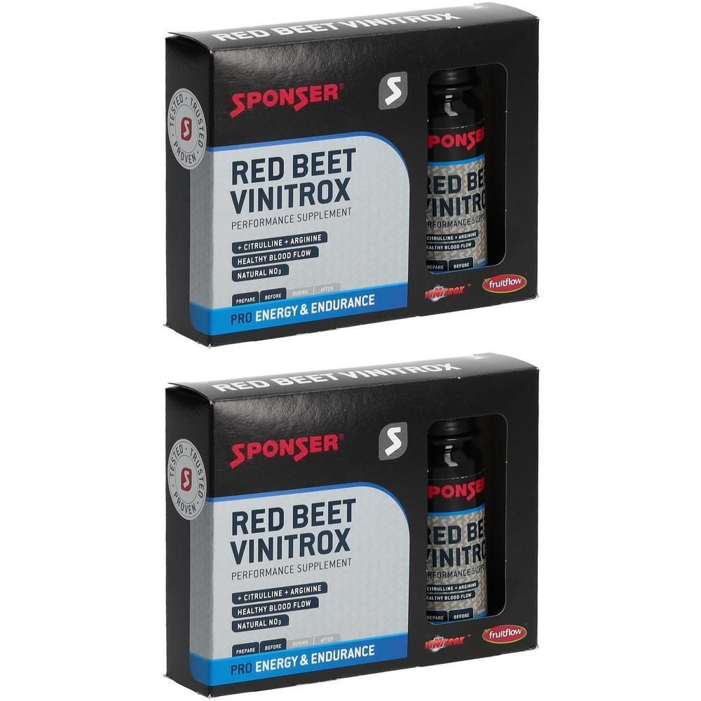 Zwei Packungen Sponser Red Beet Vinitrox, Performance Supplement.