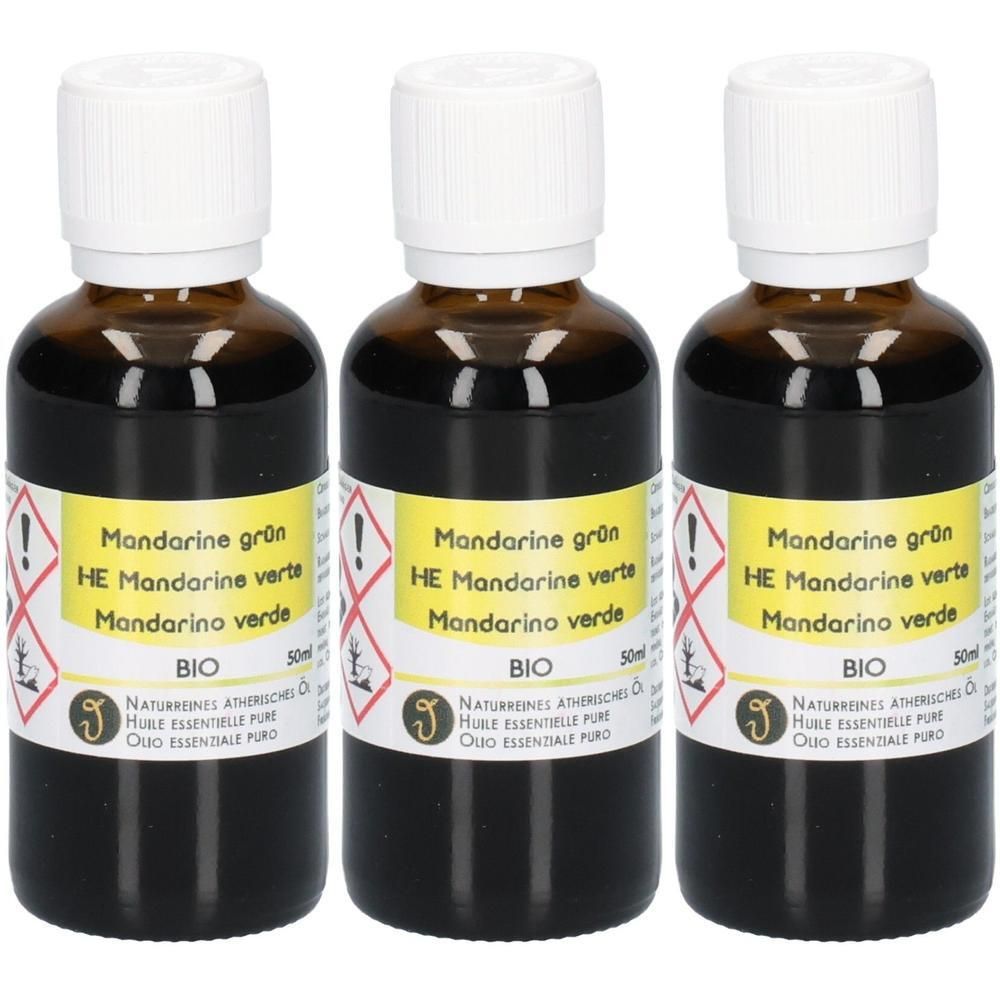 Drei Flaschen ätherisches Mandarinenöl, 50ml.
